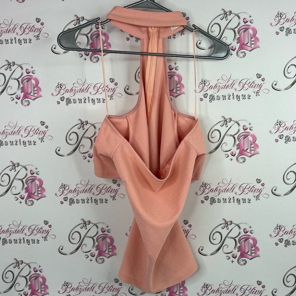 Vera & Lucy mock neck top sexy Elegant Pink Off-Shoulder tshirt tank